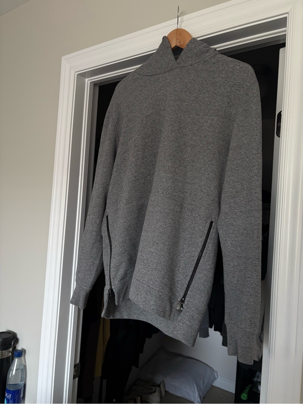 John Elliott Gray Villian Hooded Sweater